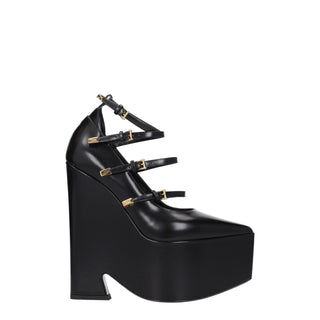 Versace Black Leather Broch