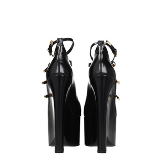 Versace Black Leather Broch