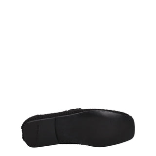 Dolce & Gabbana Black Fabric Slip-On Loafers