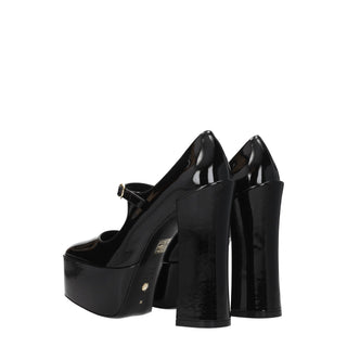 Stuart Weitzman Black Leather Platform Pumps