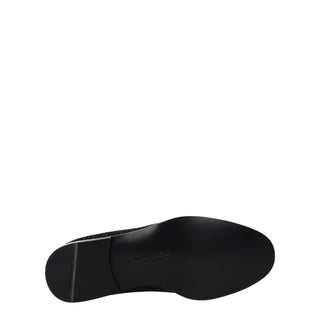Dolce & Gabbana Black Velvet Slip-On Loafers