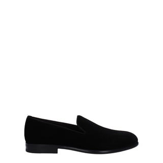 Dolce & Gabbana Black Velvet Slip-On Loafers