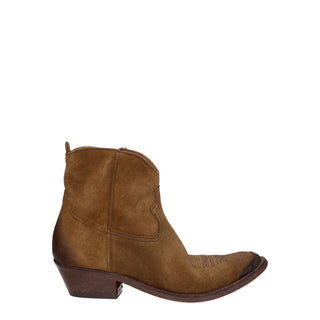Golden Goose Brown Leather Ankle Boots