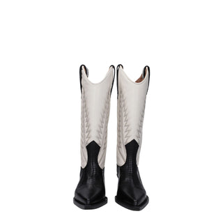 Paris Texas Beige Leather Boots