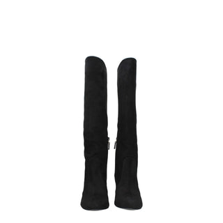 Stuart Weitzman Black Leather High Heel Boots