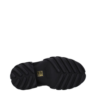Off-White Black Leather Ankle Boots