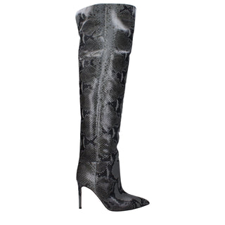 Paris Texas Gray Leather Over The Knee