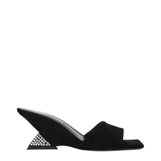 The Attico Black Leather Platforms