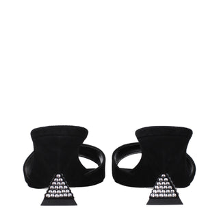 The Attico Black Leather Platforms