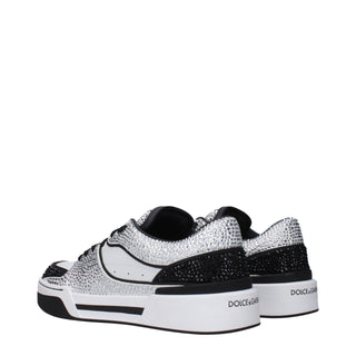 Dolce & Gabbana White Leather Low Tops