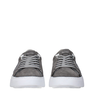 Philippe Model Gray Leather Sneakers