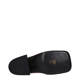 Jil Sander Red Leather Mules