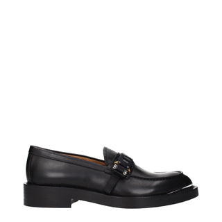 Christian Dior Black Leather Slip-On Loafers