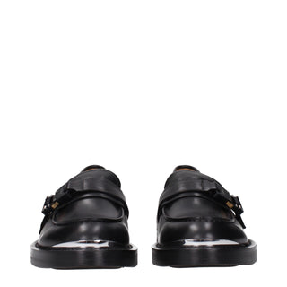 Christian Dior Black Leather Slip-On Loafers