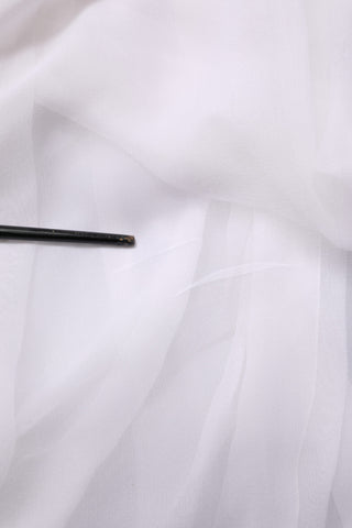 Dolce & Gabbana White Bustier Corset Cropped Chiffon Top