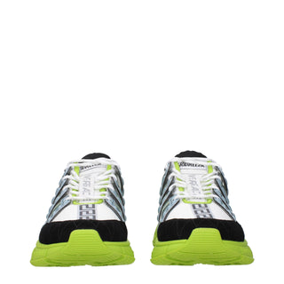 Versace White Fabric Athletic Sneakers