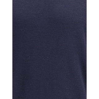 Brunello Cucinelli Blue Fleece Wool Turtleneck