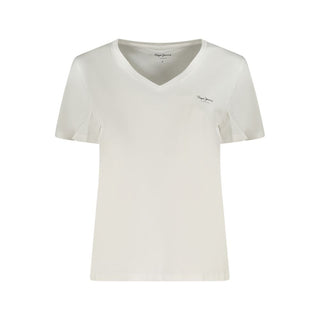 Pepe Jeans White Cotton Tops & T-Shirt