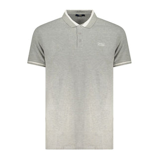 Cavalli Class Gray Cotton Polo Shirt