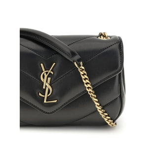 Saint Laurent Black Lamb Ovis Aries Aries Shoulder Bag