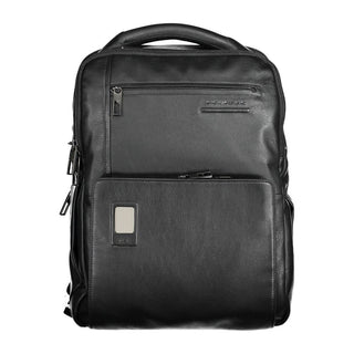 Piquadro Black Leather Backpack