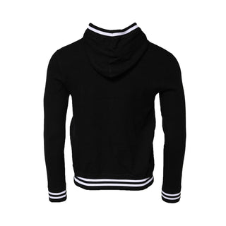 Dolce & Gabbana Black Hooded Logo Print Sweatshirt Sweater