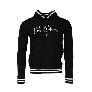 Dolce & Gabbana Black Hooded Logo Print Sweatshirt Sweater