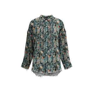 R13 Ruffle floral Shirt