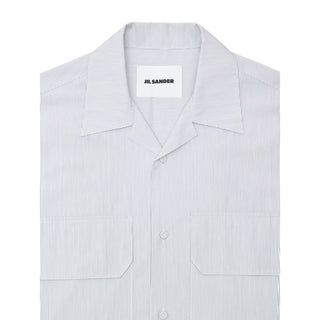 Jil Sander Blue Cotton Shortsleeve Shirt