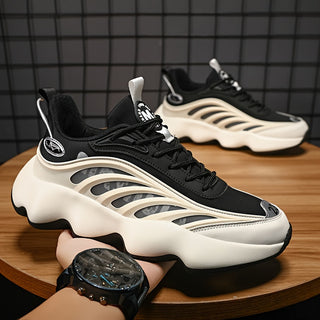 Men's Fashion Thick Comfortable Non-slip Lace-up Soft Sneakers for Men Outdoor Sports Shoes 