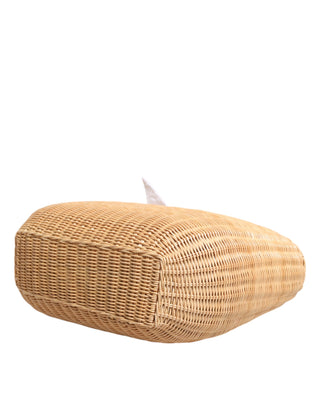 Dolce & Gabbana Beige Fiber Vegetable Basket Handbag Tote Bag