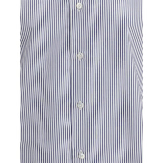 Finamore Blue Cotton Pattern Shirt