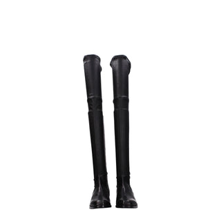 Parallèle Black Leather Over The Knee