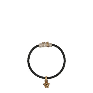 Versace Black Leather Bracelets