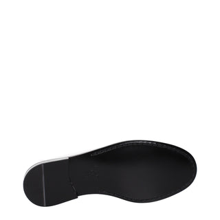 Versace White Leather Slip-On Loafers