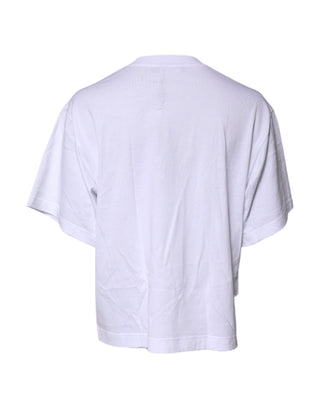 Dolce & Gabbana White Short Sleeves DG Logo Print Top T-shirt