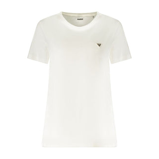 Guess Jeans White Cotton Tops & T-Shirt