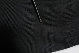Dolce & Gabbana Black Acetate HighWaist Tapered Trouser Pants