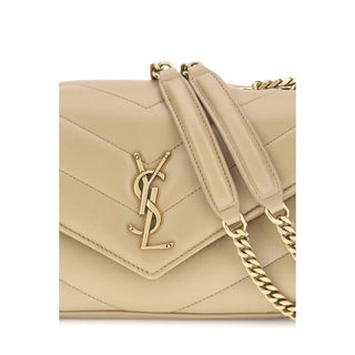 Saint Laurent Beige Lamb Ovis Aries Aries Shoulder Bag