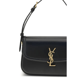 Saint Laurent Black Calf Leather Bos Taurus Shoulder Bag