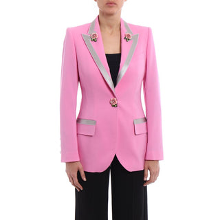 Dolce & Gabbana Pink Wool Jackets & Coat