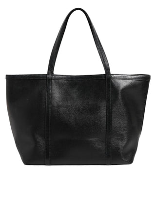 Dolce & Gabbana Black Leather Miss Escape Shopping Tote Women Borse Bag