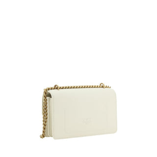 PINKO Beige Calf Leather Bos Taurus Shoulder Bag