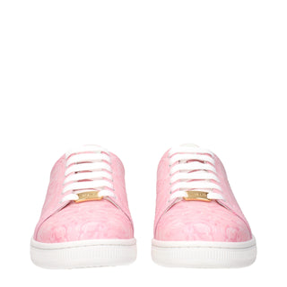 Versace Pink Leather Sneakers