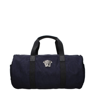 Versace Blue Fabric Luggage And Travel