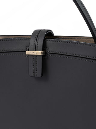 Giada Anthracite Leather Shoulder Bag