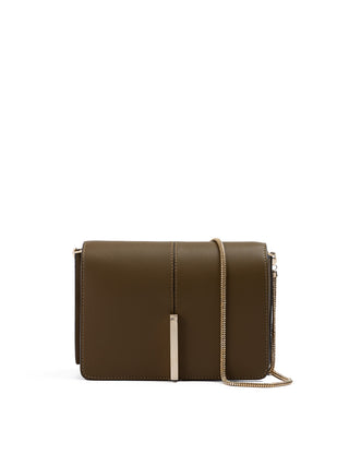 Giada Olive Green Leather Crossbody Bag