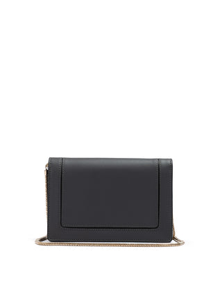 Giada Dark Grey Leather Clutch Bag