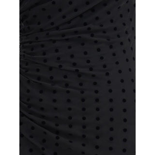 Alessandra Rich Polka-dot one-shoulder Dress