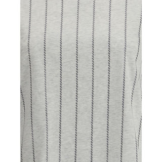 Brunello Cucinelli Striped T-Shirt with mini sequins